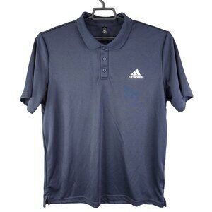 Mens Adidas Primegreen Navy Blue Polo Shirt Short Sleeve Moisture Wicking XL